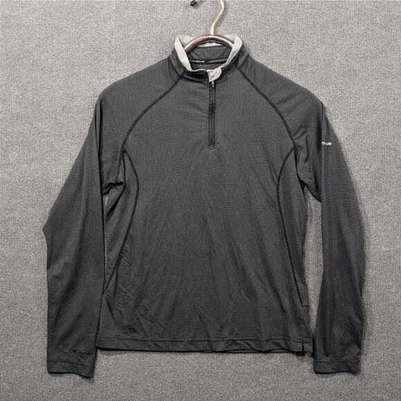 Columbia Titanium Pullover Womens Medium 1/4 Zip Mock Neck Lightweight Black - Picture 1 of 12